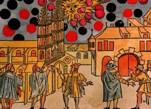 1561年纽伦堡的UFO空中大战目击事件
