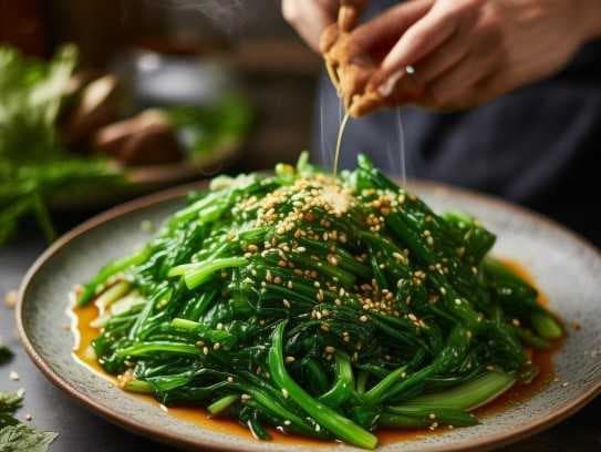 家常茼蒿新食法，鲜嫩可口的美味秘诀