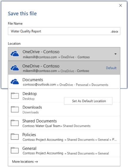 自定义 Office 中的保存体验