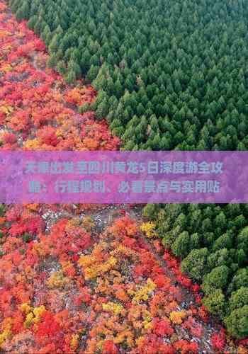 天津出发至四川黄龙5日深度游全攻略：行程规划、必看景点与实用贴士