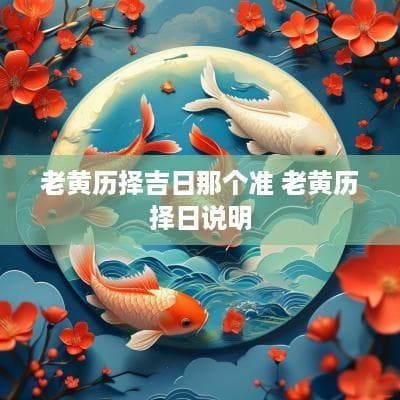 老黄历择吉日那个准？老黄历择日说明