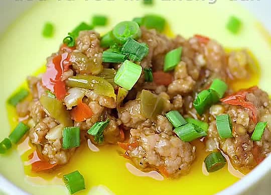 豆腐肉末蒸蛋