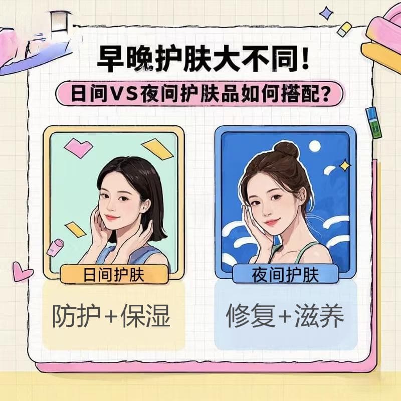 早晚护肤大不同！日间 VS 夜间护肤品如何搭配？