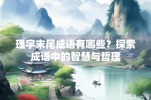 理字末尾成语有哪些？探索成语中的智慧与哲理