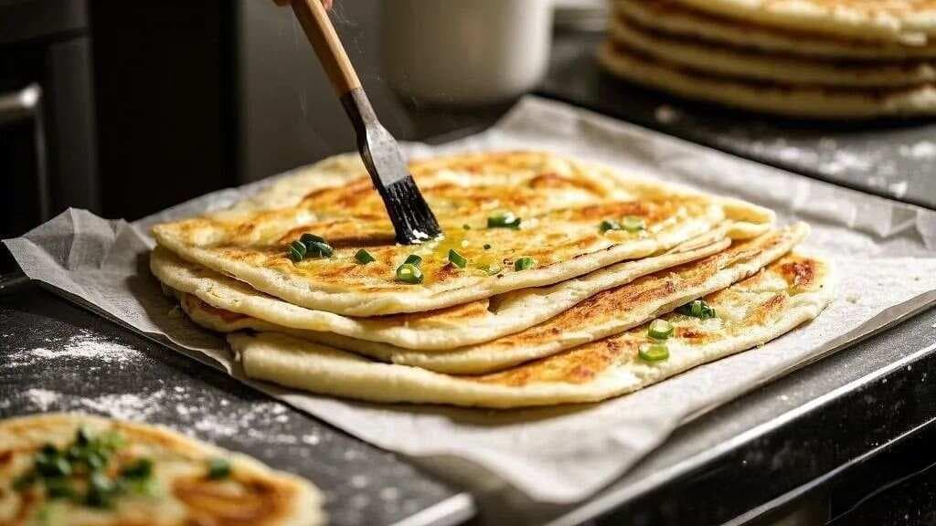 自制葱油饼的详细步骤，层层分明，外酥里软超好吃