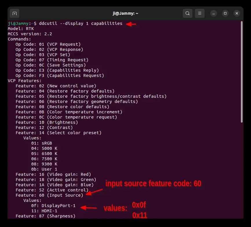 Ubuntu 22.04添加切换显示器输入源快捷键