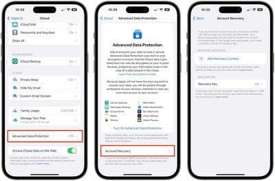 为您的iCloud备份启用端到端加密