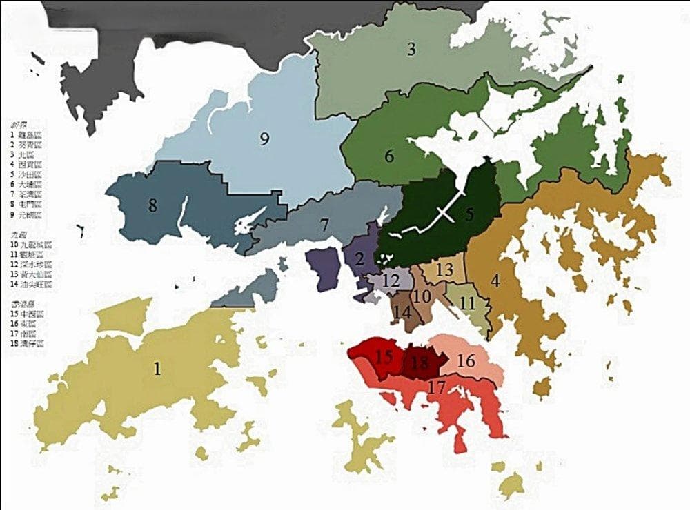 【香港地图】超完整香港地图景点懒人包！含离岛18个行政区70个景点详解