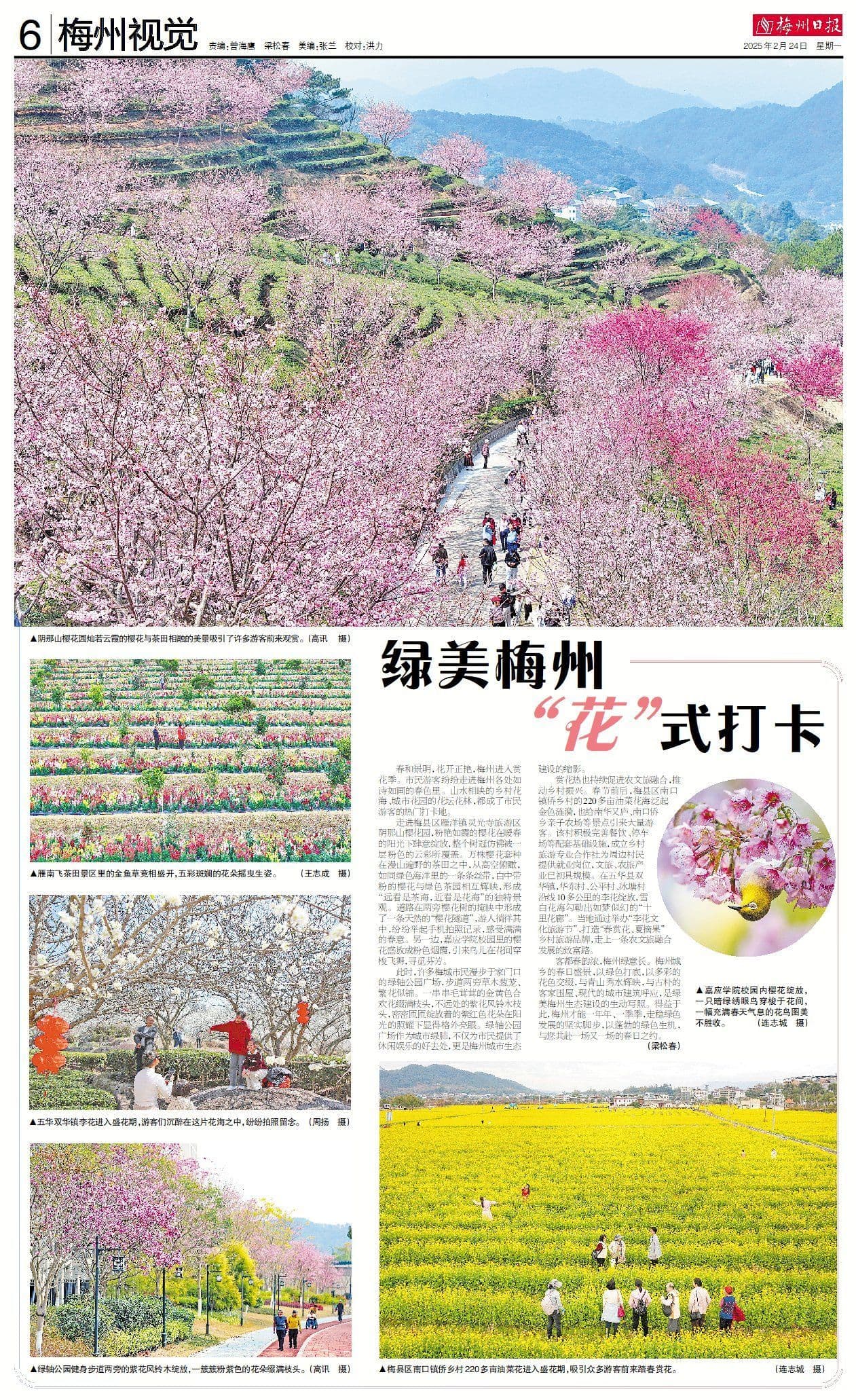 绿美梅州 “花”式打卡