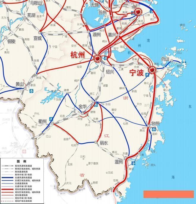 浙江高铁规划建设汇总：在建9条，规划9条，其中2条处于开工前期