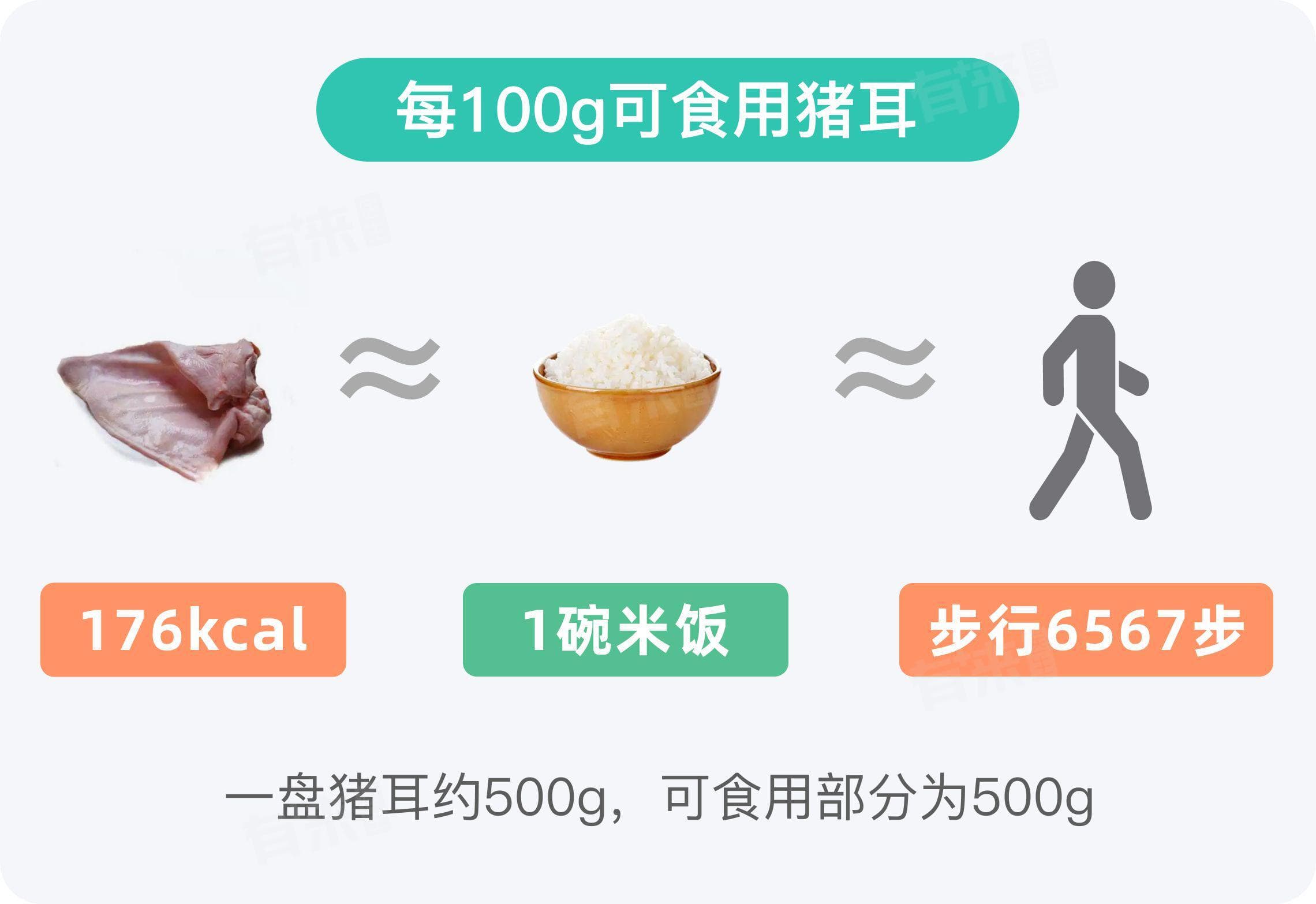 猪耳的热量高吗