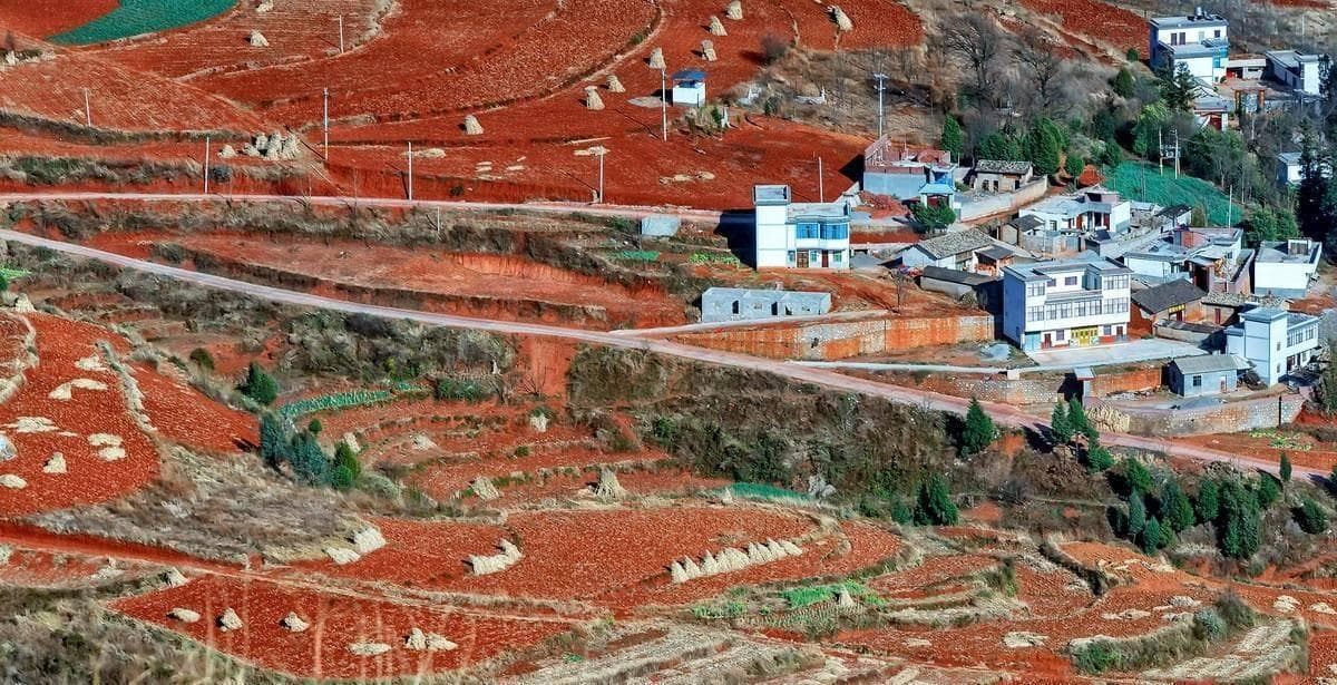 云南东川这片贫瘠的土地，却有罕见的“调色板”景观，不需要门票