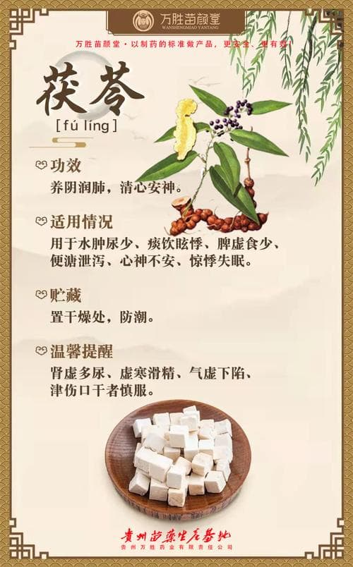 带“茯”的中药名及其应用