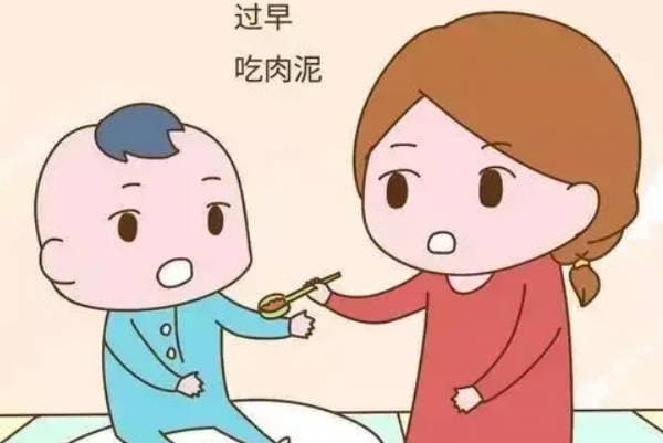 一文弄清婴儿过早吃肉辅食的危害，可能会造成消化不良