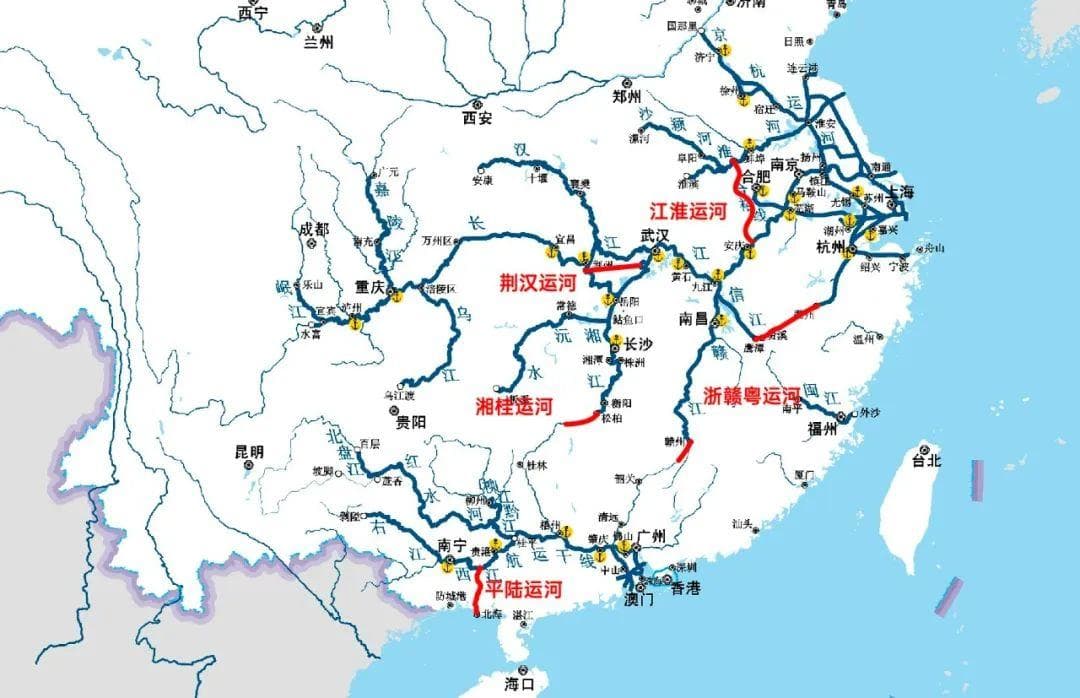 中西部省份大建运河，湖南、湖北、江西、河南谁能先行一步？