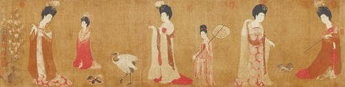 《簪花仕女图》：华美唐风的艺术瑰宝