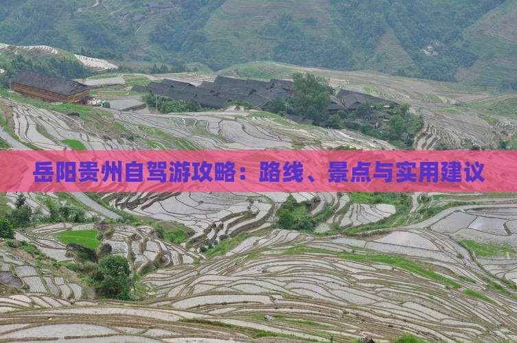 岳阳贵州自驾游攻略：路线、景点与实用建议