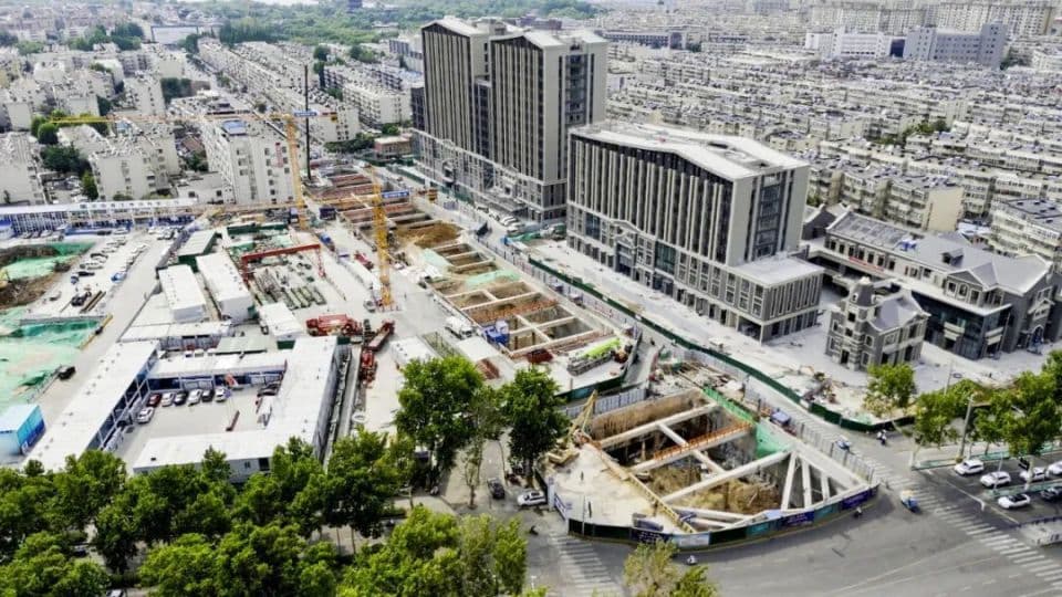 航拍视角：济南地铁6号线最新建设进展