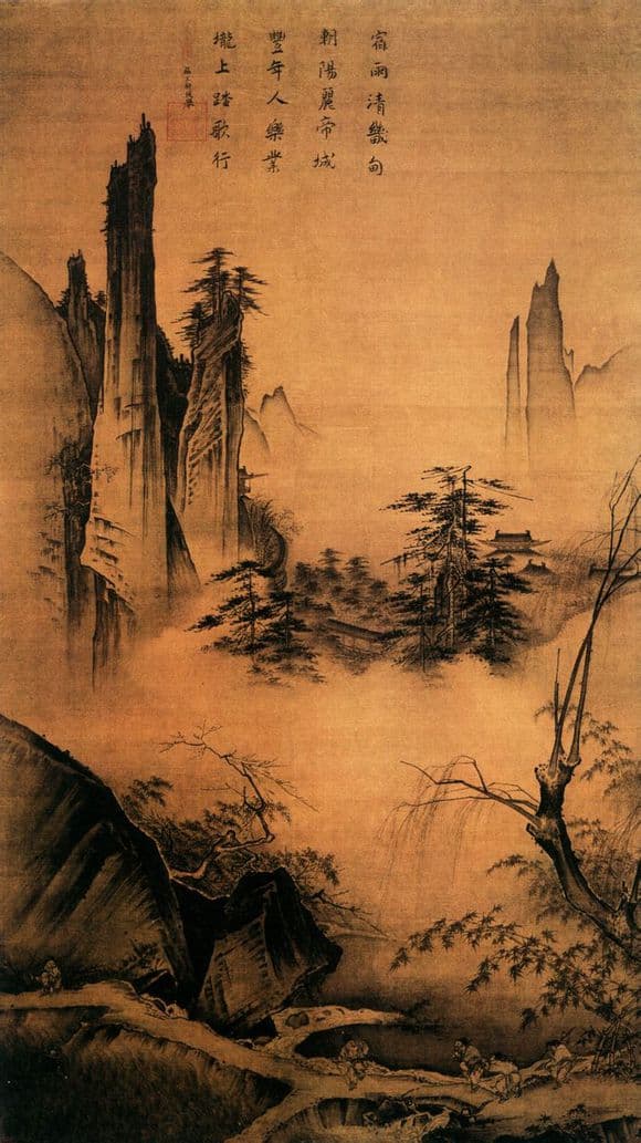 南宋马远《踏歌图》：山水与风俗的完美融合