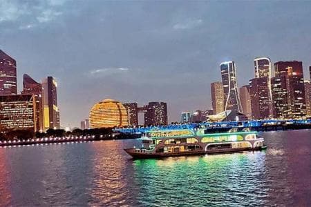钱塘江夜游(滨江码头)攻略：灯光秀、交通、门票全解析