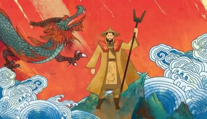大禹治水劳苦功高，划九州，征三苗，成为一代贤王