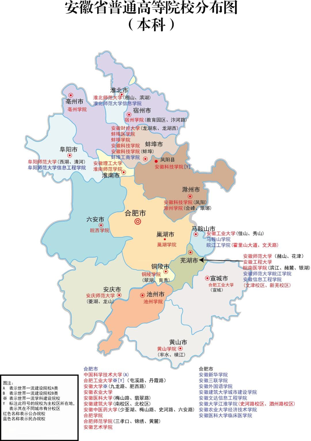 全国31省大学分布图一览
