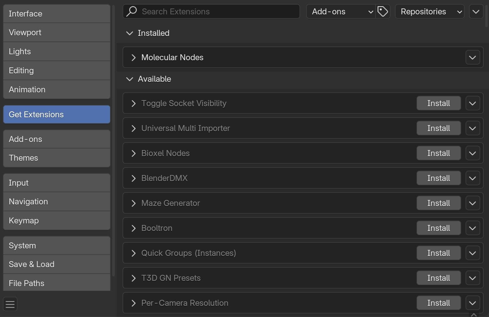 Blender 4.3 扩展管理指南