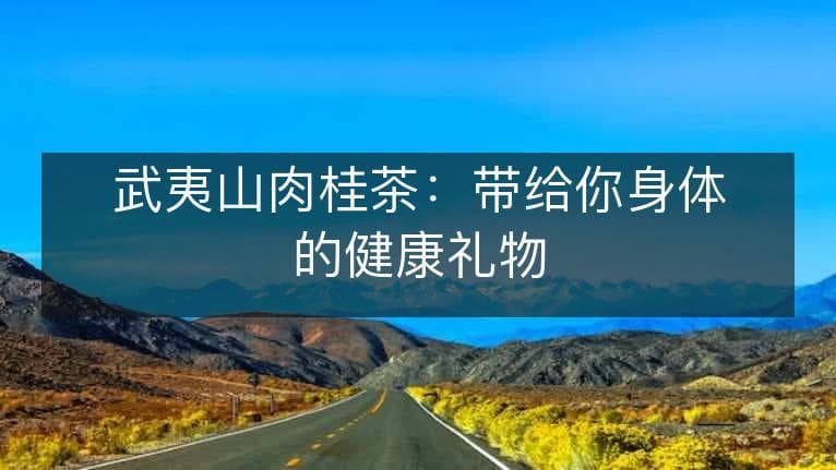 武夷山肉桂茶：带给你身体的健康礼物