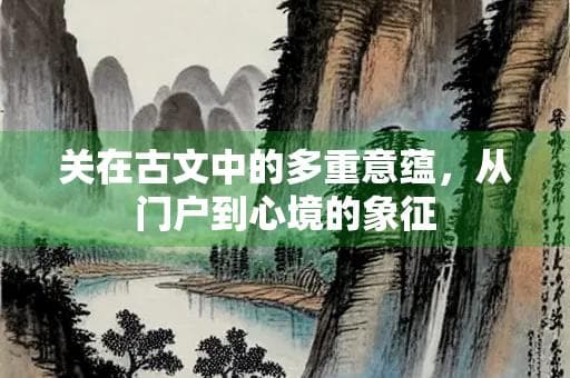 一字千钧：“关”在古文中的多重文化意蕴