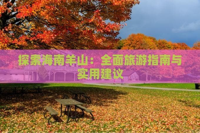 探索海南羊山：全面旅游指南与实用建议