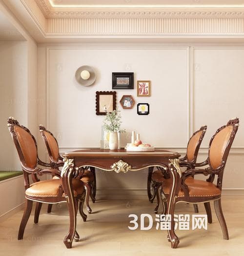 3DMax新手教程：从零开始制作欧式餐桌和茶几