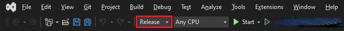 在 Visual Studio 中设置调试和发布配置