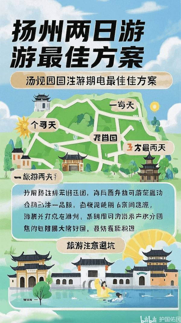 最新扬州两日游方案及旅游注意避坑事项