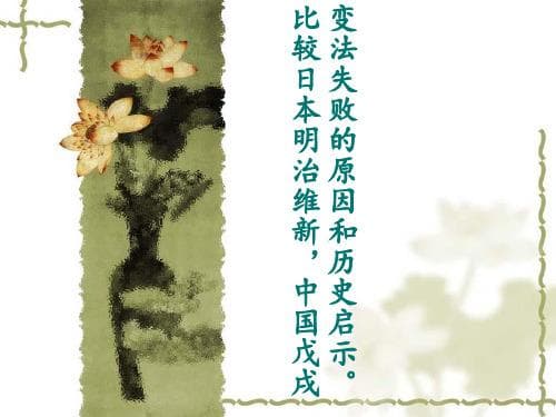 戊戌变法与明治维新的异同