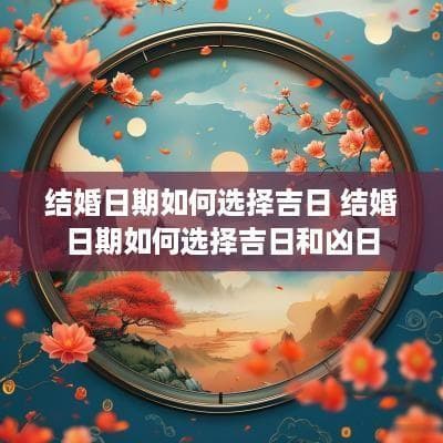 结婚日期如何选择吉日 结婚日期如何选择吉日和凶日