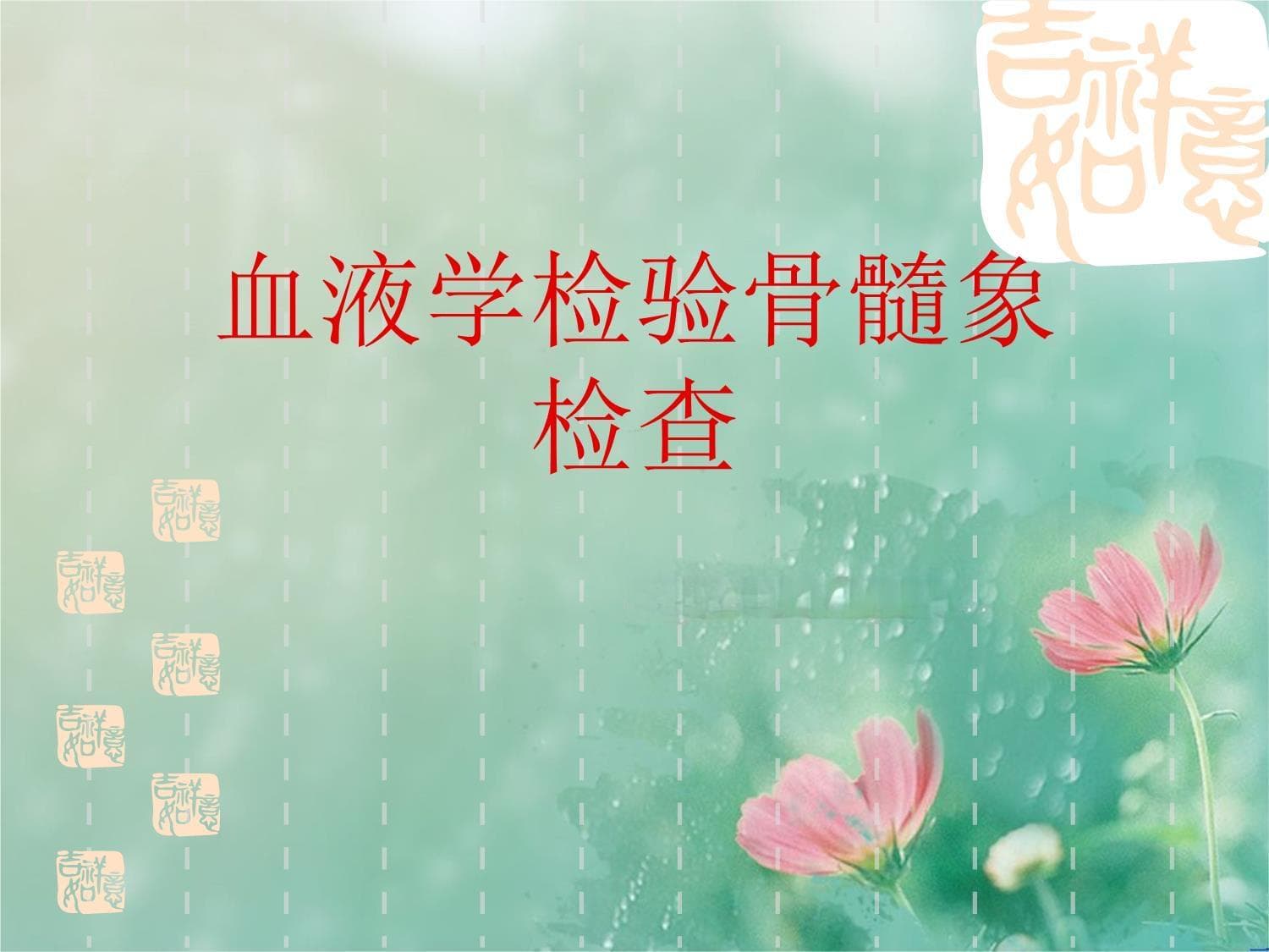 血液学检验骨髓象检查