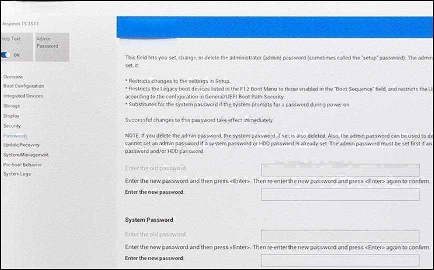 如何设置戴尔系统 BIOS 密码