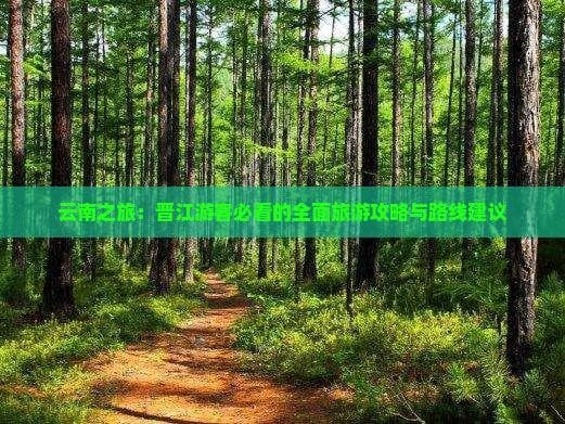 云南之旅：晋江游客必看的全面旅游攻略与路线建议