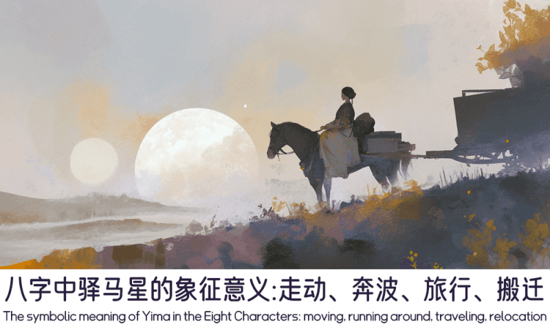 八字中驿马星的象征意义：‌走动、奔波、旅行、搬迁