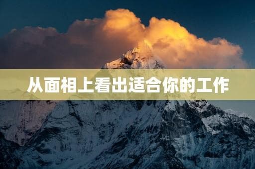 从面相看职业：不同面部特征暗示的适合工作