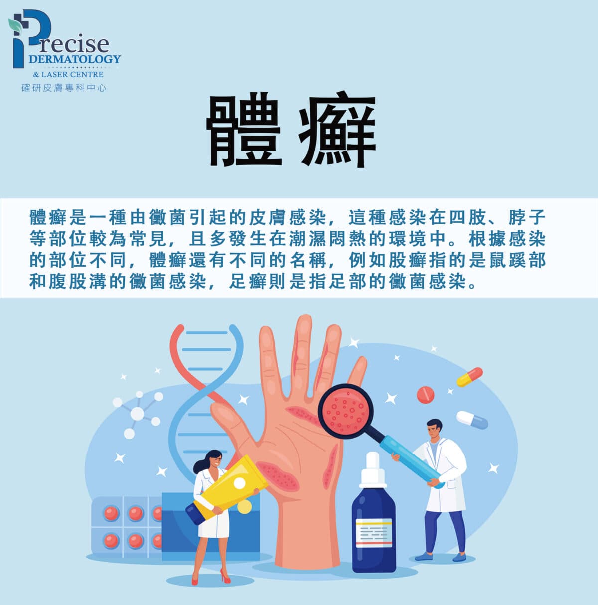 【体癣】体癣是什么？它与湿疹、银屑病有什么区别？