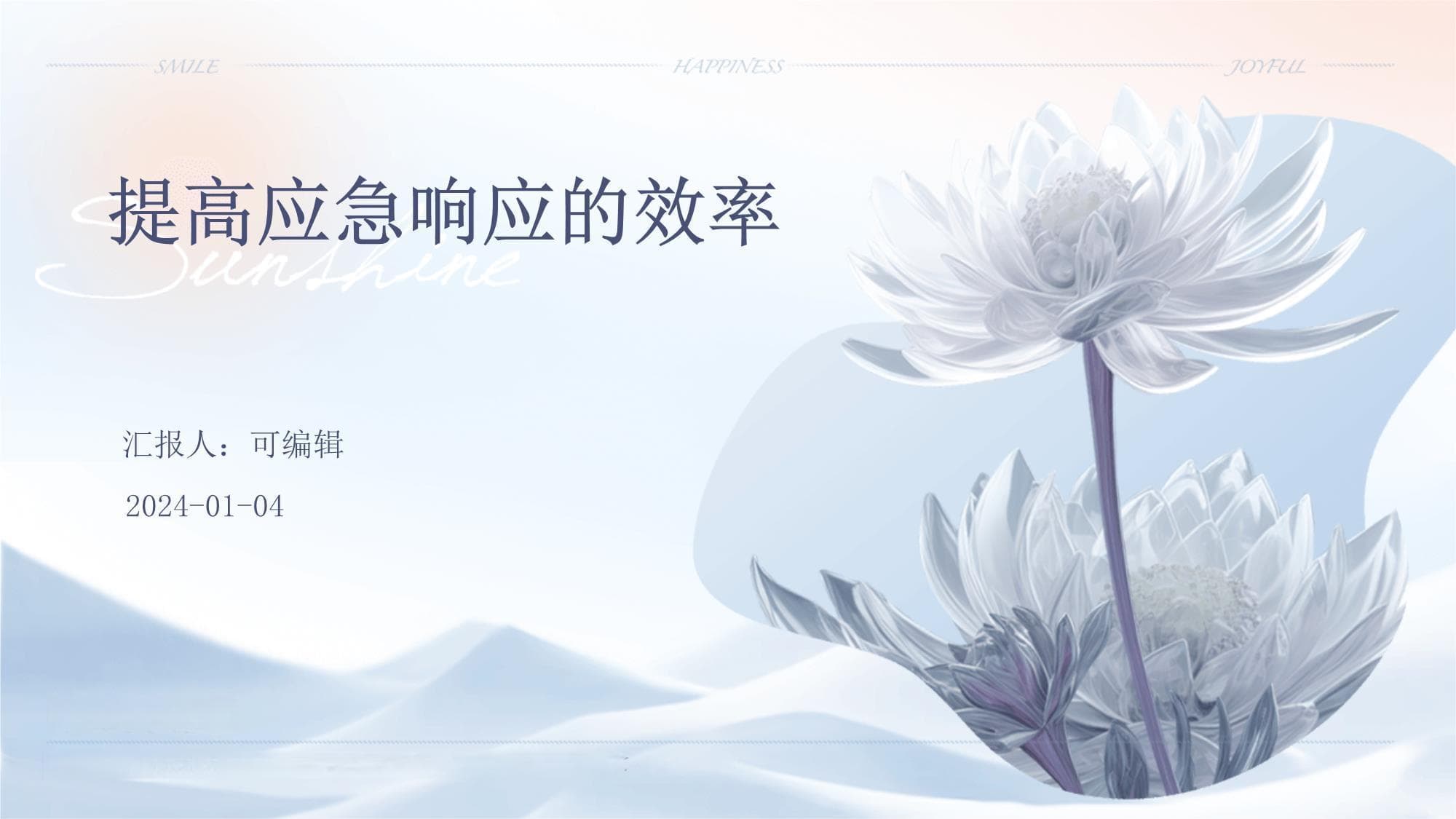 提高应急响应的效率