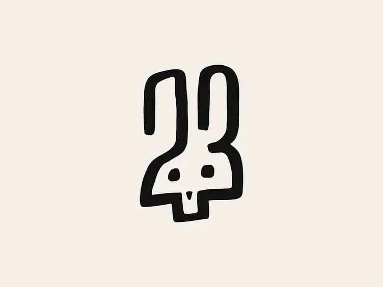 十二生肖兔创意logo设计