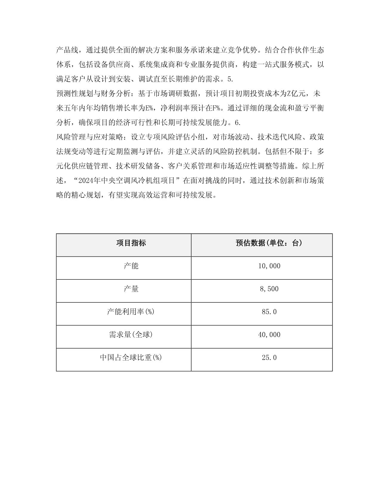 2024年中央空调风冷机组项目可行性研究报告