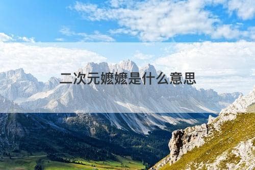 二次元嬷嬷是什么意思