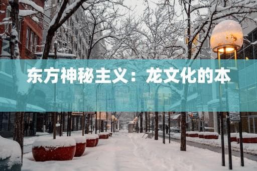 东方神秘主义：龙文化的本质和内涵