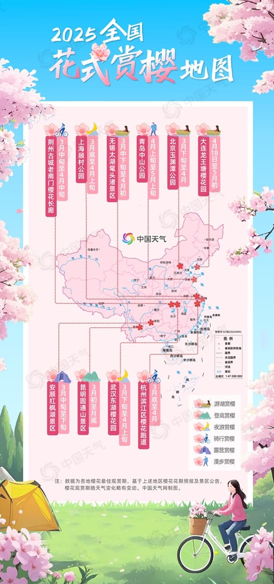 2025全国花式赏樱地图来了 十大胜地带你解锁春日赏花新玩法