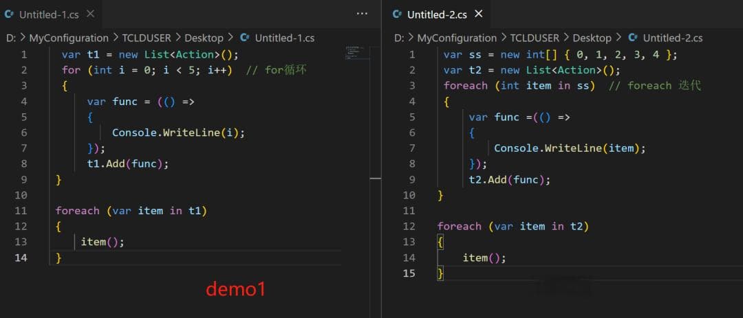 C# foreach语法糖背后的秘密：闭包与迭代变量的那些事