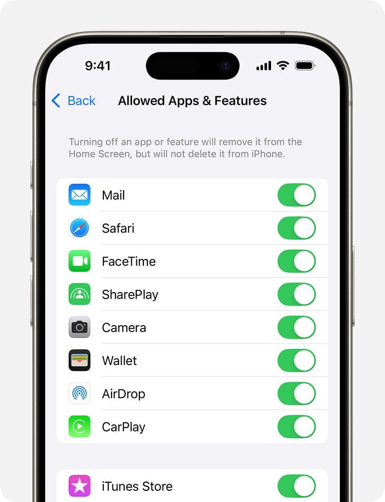 在孩子的 iPhone 和 iPad 上使用分級保護控制
