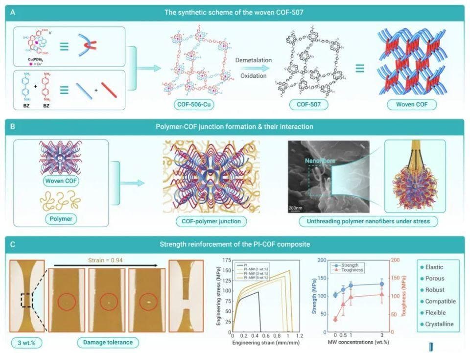 高分子增强增韧新途径揭秘：神奇的分子编织三维COF